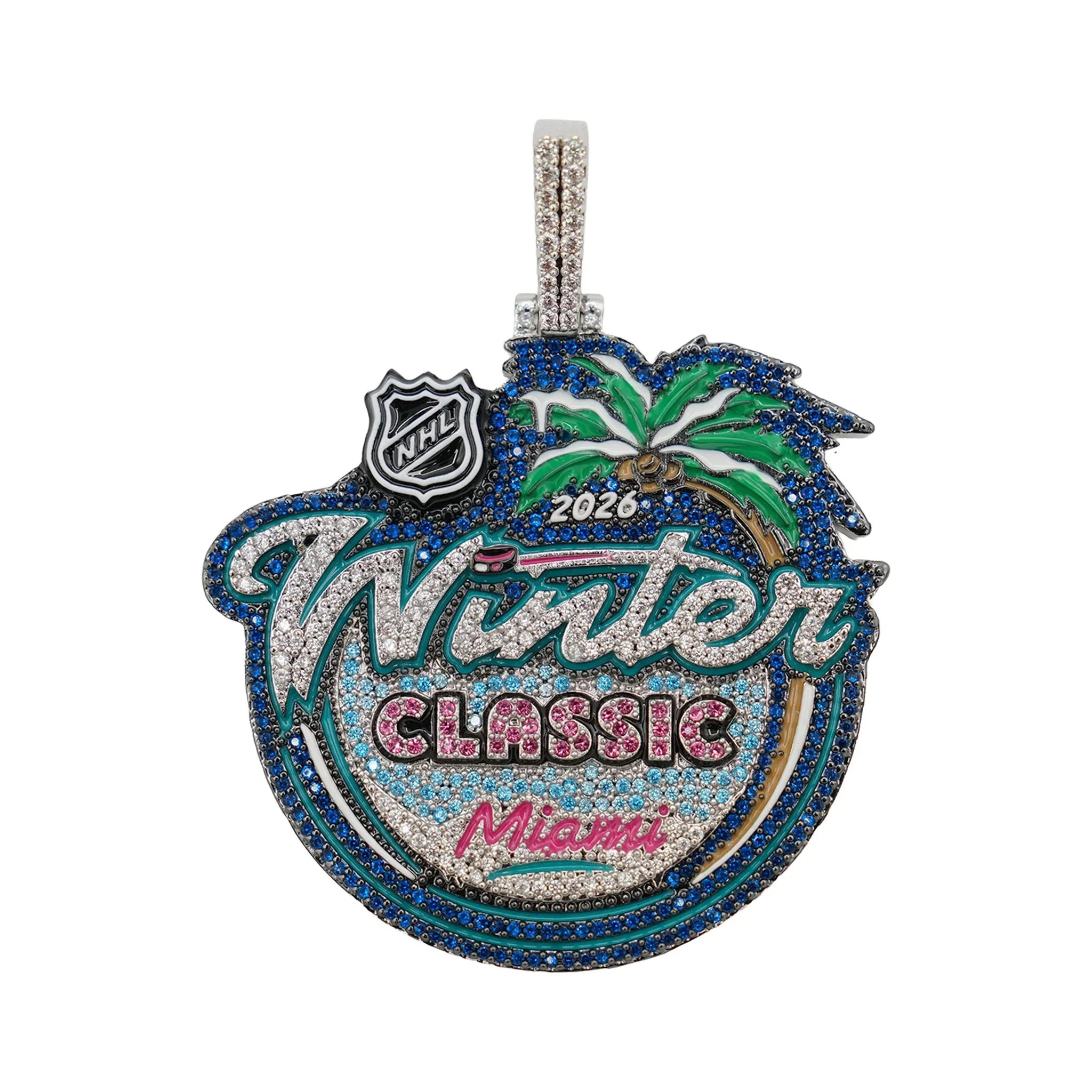 2026 Winter Classic Official NHL Pendant in White Gold