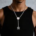 New York Yankees Official MLB Lariat in White Gold