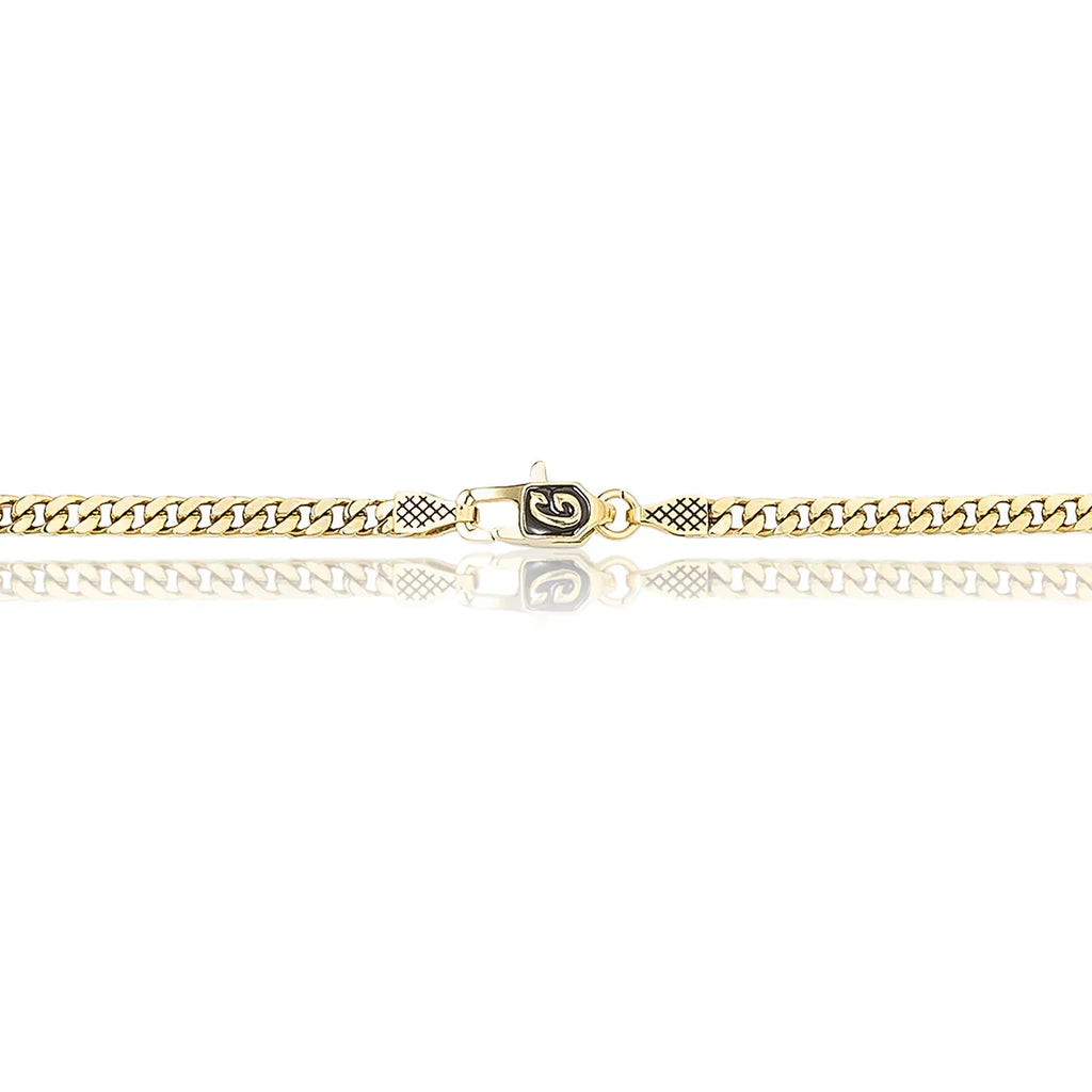 Micro Cuban Chain in Yellow Gold- 3mm