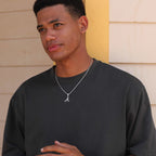 Atlanta Braves Official MLB Logo Micro Pendant in White Gold