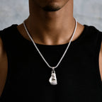Boxing Glove (Right) Pendant in White Gold