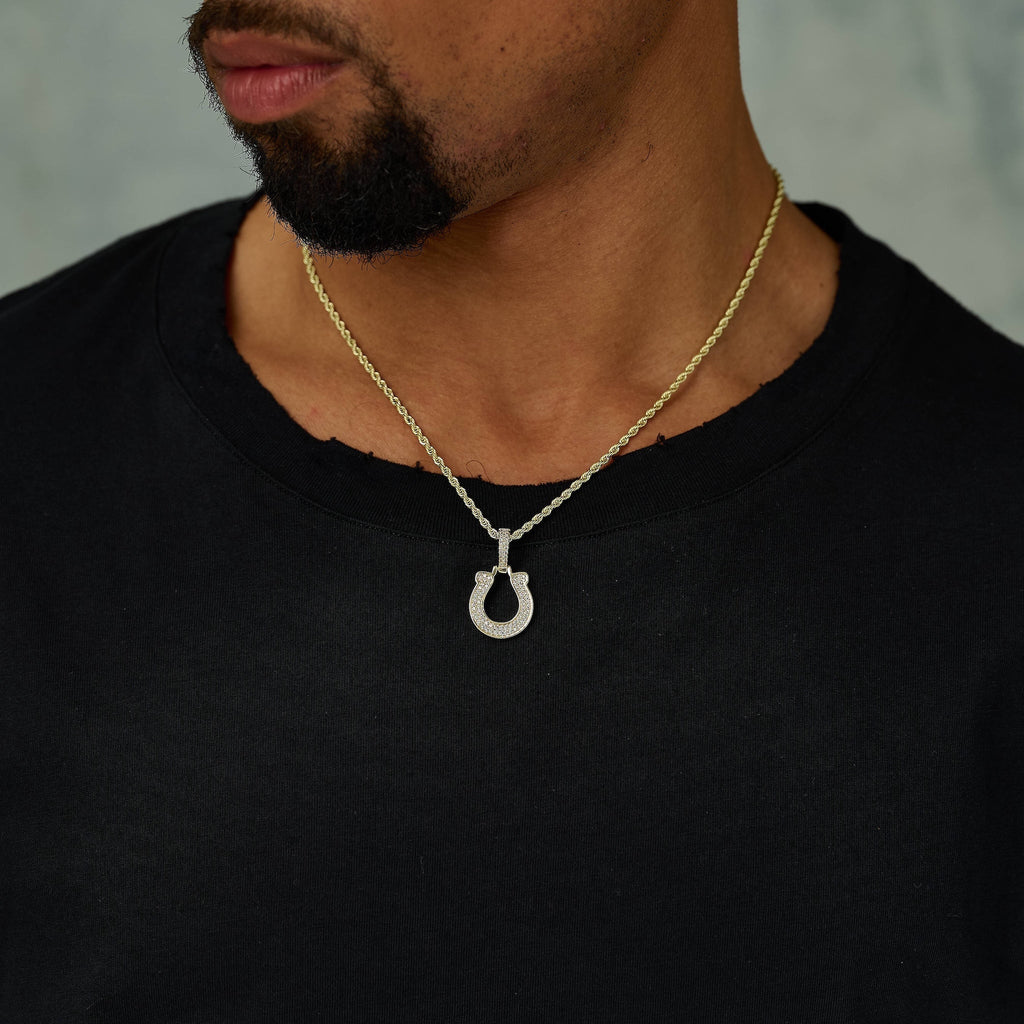 Indianapolis Colts Official NFL Micro Logo Pendant in Yellow Gold