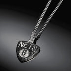 Brooklyn Nets Official NBA Logo Pendant in White Gold