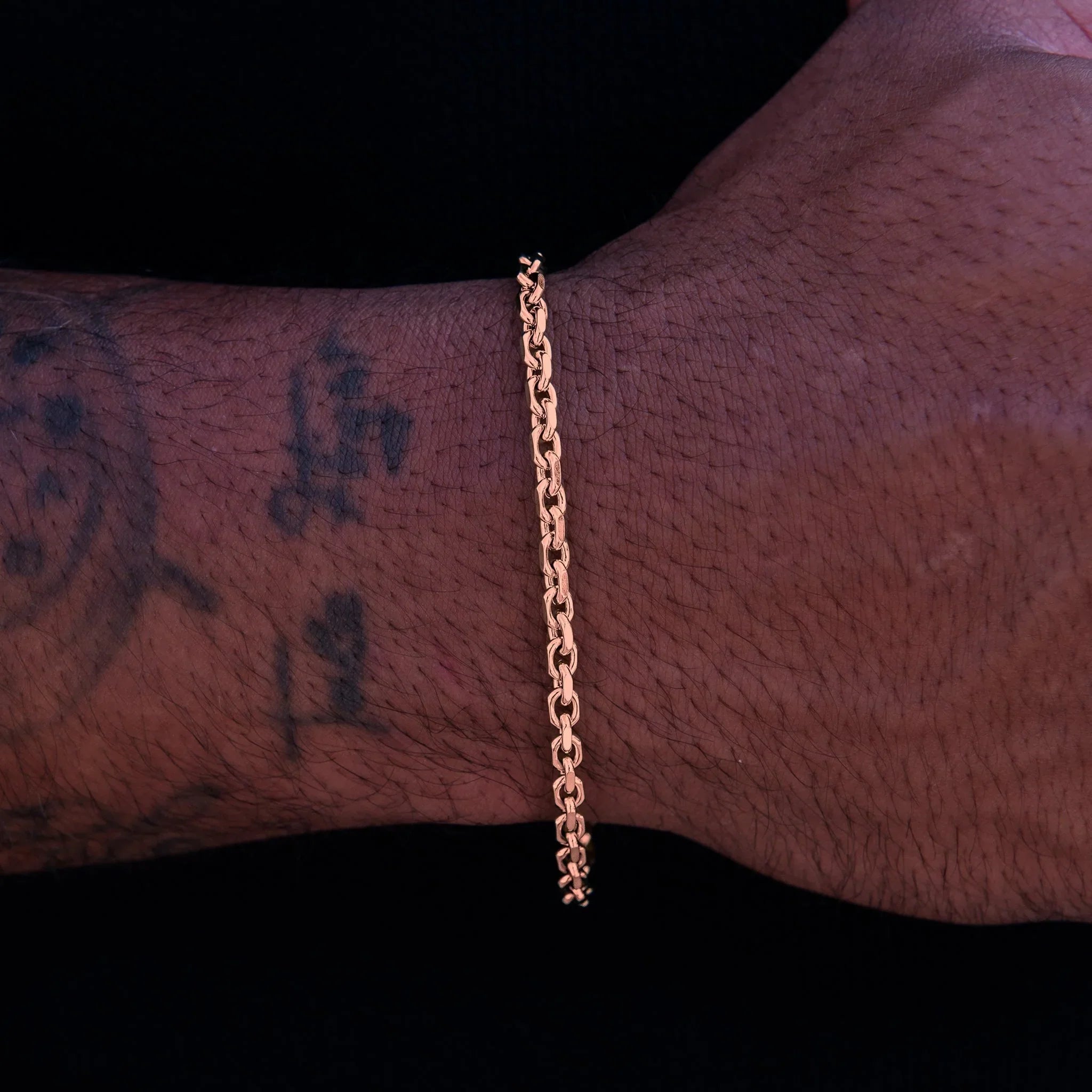 3.6MM Open Box Bracelet in Rose Gold