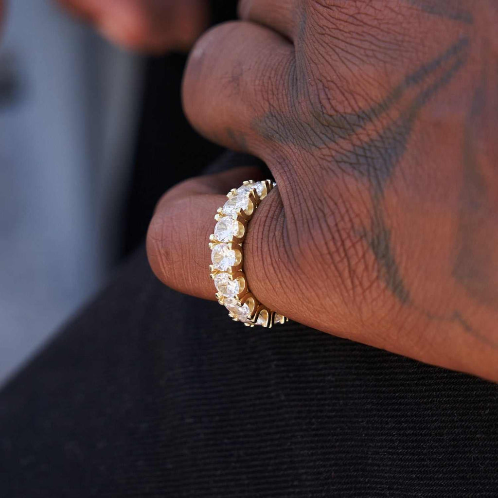 4mm Single Layer Diamond Band Ring