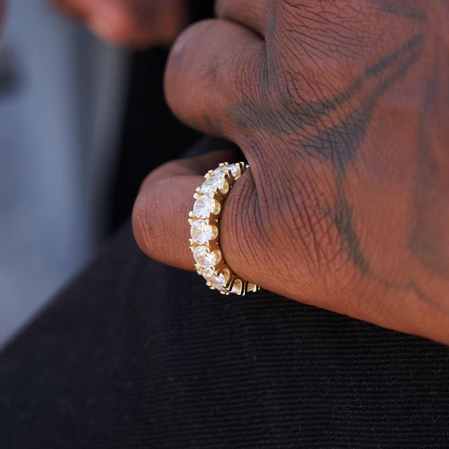 4mm Single Layer Diamond Band Ring