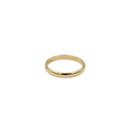 High Polish Rounded Band Ring in Solid Gold - 2mm