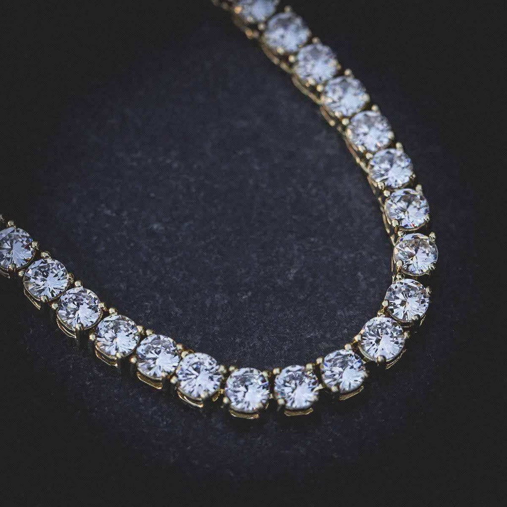 Diamond Tennis Chain in Yellow Gold- 5mm