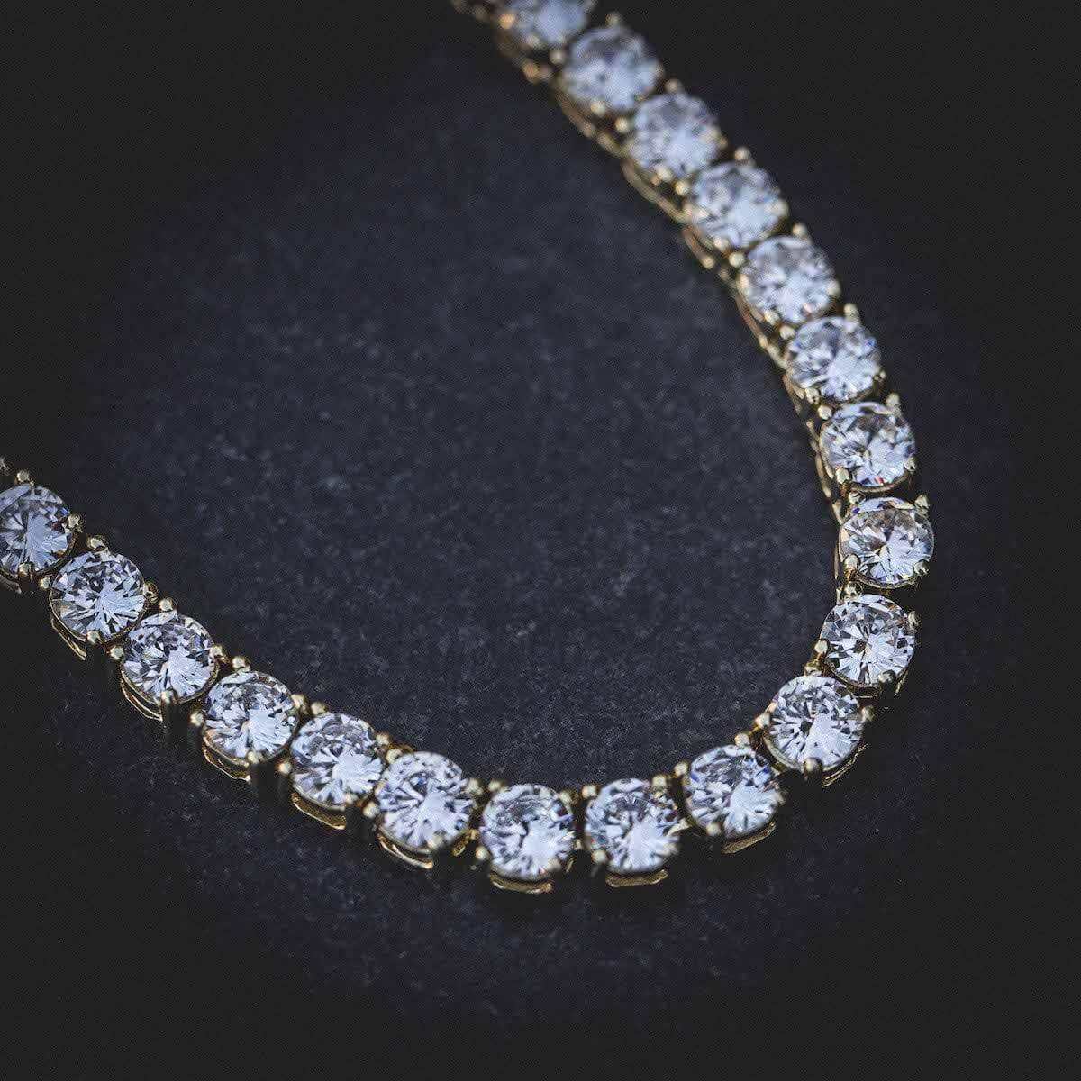 Diamond Tennis Chain in Yellow Gold- 5mm