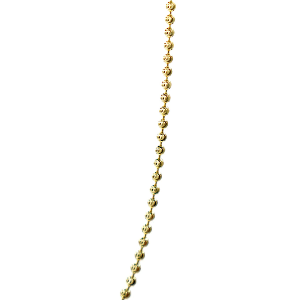 Moon Cut Ball Chain in Yellow Gold Vermeil - 2mm