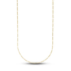 Figaro Chain in Hollow Yellow Gold - 2mm