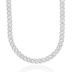 Diamond Cuban Chain in White Gold - 8.5mm