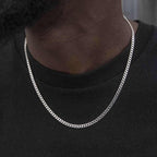 Micro Cuban Chain in White Gold- 3mm