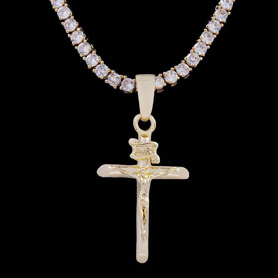 Crucifix Cross Pendant in Yellow Gold