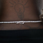 Moissanite Diamond Tennis Chain in Sterling Silver - 2mm