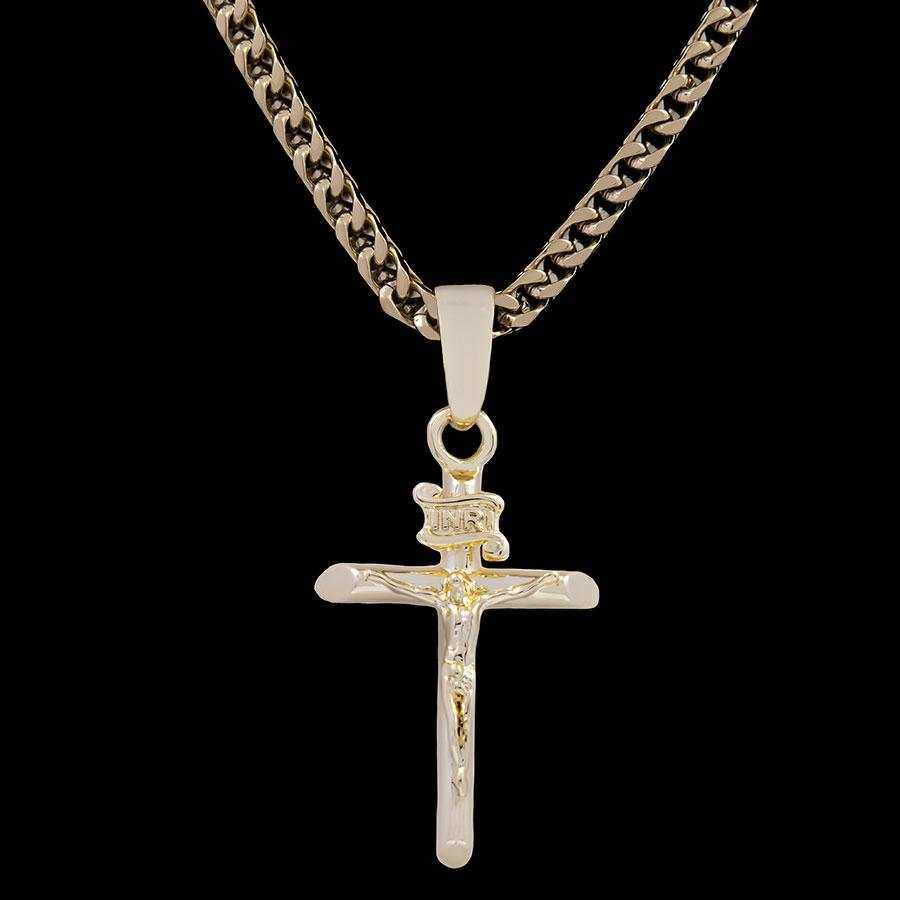 Crucifix Cross Pendant in Yellow Gold