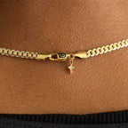 Curb Chain in Yellow Gold - 4mm