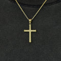 Twisted Rope Cross Pendant + 2MM Rope Chain Bundle in Yellow Gold
