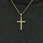 Twisted Rope Cross Pendant + 2MM Rope Chain Bundle in Yellow Gold