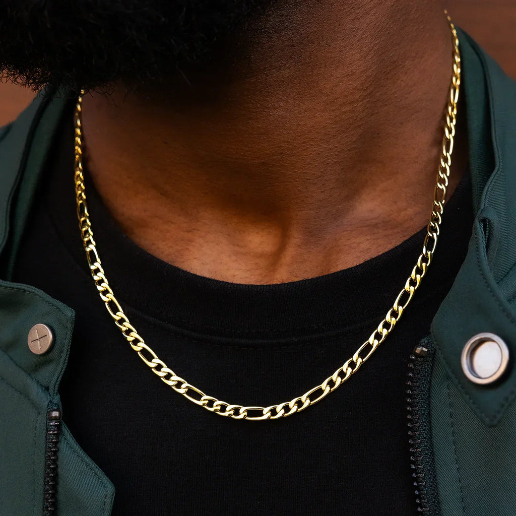 Figaro Chain in Yellow Gold - 4mm
