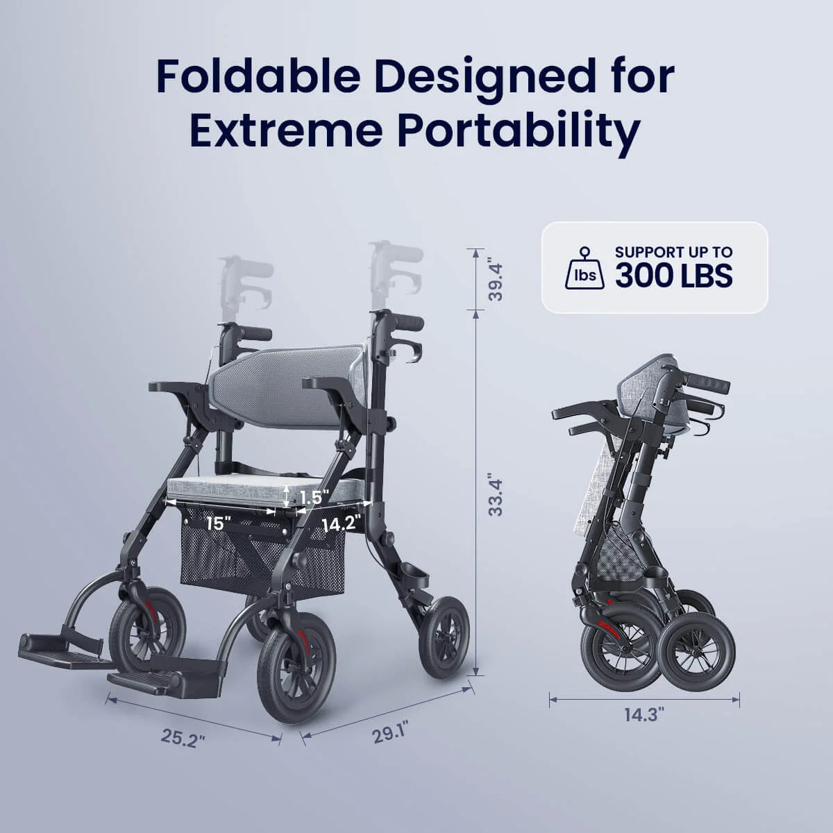 Used Z51 Shift Combo 2 In 1 Rollator Walker