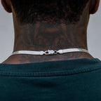 Herringbone Chain in White Gold- 6mm