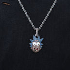 Rick & Morty Rick Head Official Warner Bros. Pendant in White Gold
