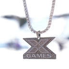 X Games Iced Pendant in White Gold