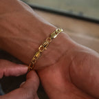 Figaro Chain + Bracelet Bundle in Yellow Gold- 6mm