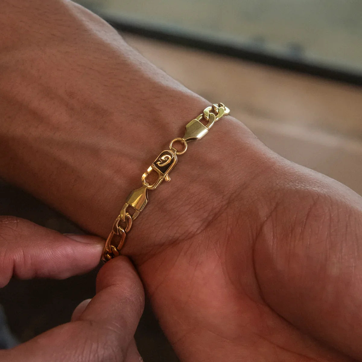 Figaro Chain + Bracelet Bundle in Yellow Gold- 6mm
