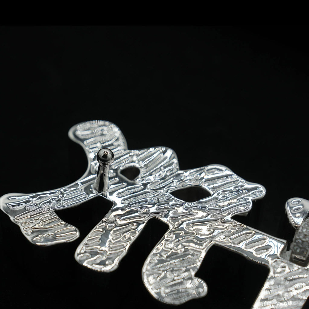 GLD X Bloody Osiris Moissanite MFM Belt Buckle Pendant in White Gold
