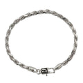Rope Chain Bracelet in Sterling Silver - 4mm