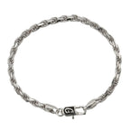 Rope Chain Bracelet in Sterling Silver - 4mm