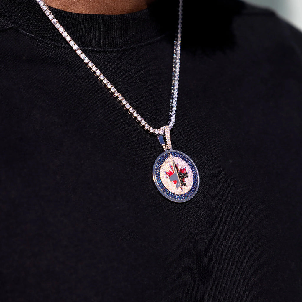 Winnipeg Jets Official NHL Logo Pendant in White Gold