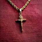 Crucifix Cross Pendant in Yellow Gold