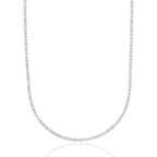 Micro Tennis Chain in White Gold