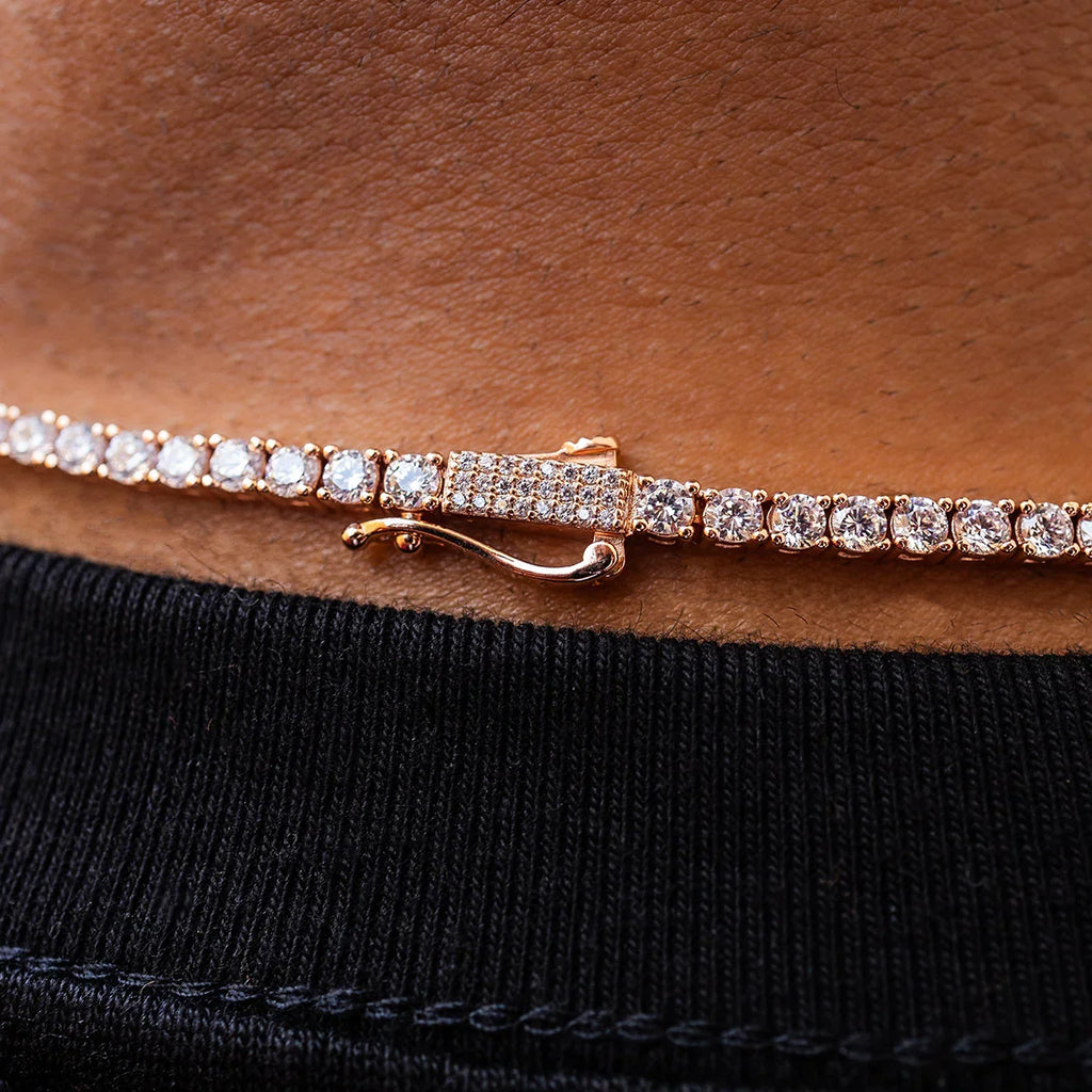Diamond Tennis Chain in Rose Gold- 3mm