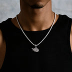 Tennessee Titans Official NFL Micro Logo Pendant in White Gold