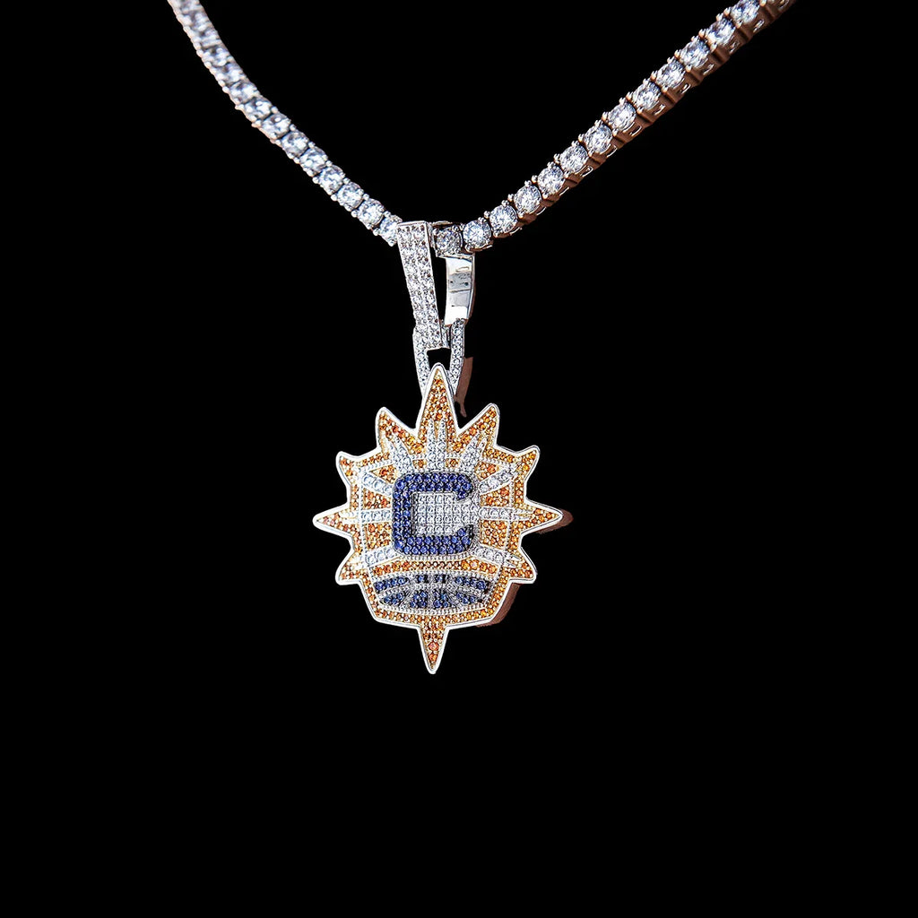 Connecticut Sun Official WNBA Logo Pendant in White Gold