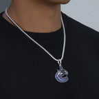 Vancouver Canucks Official NHL Logo Pendant in White Gold