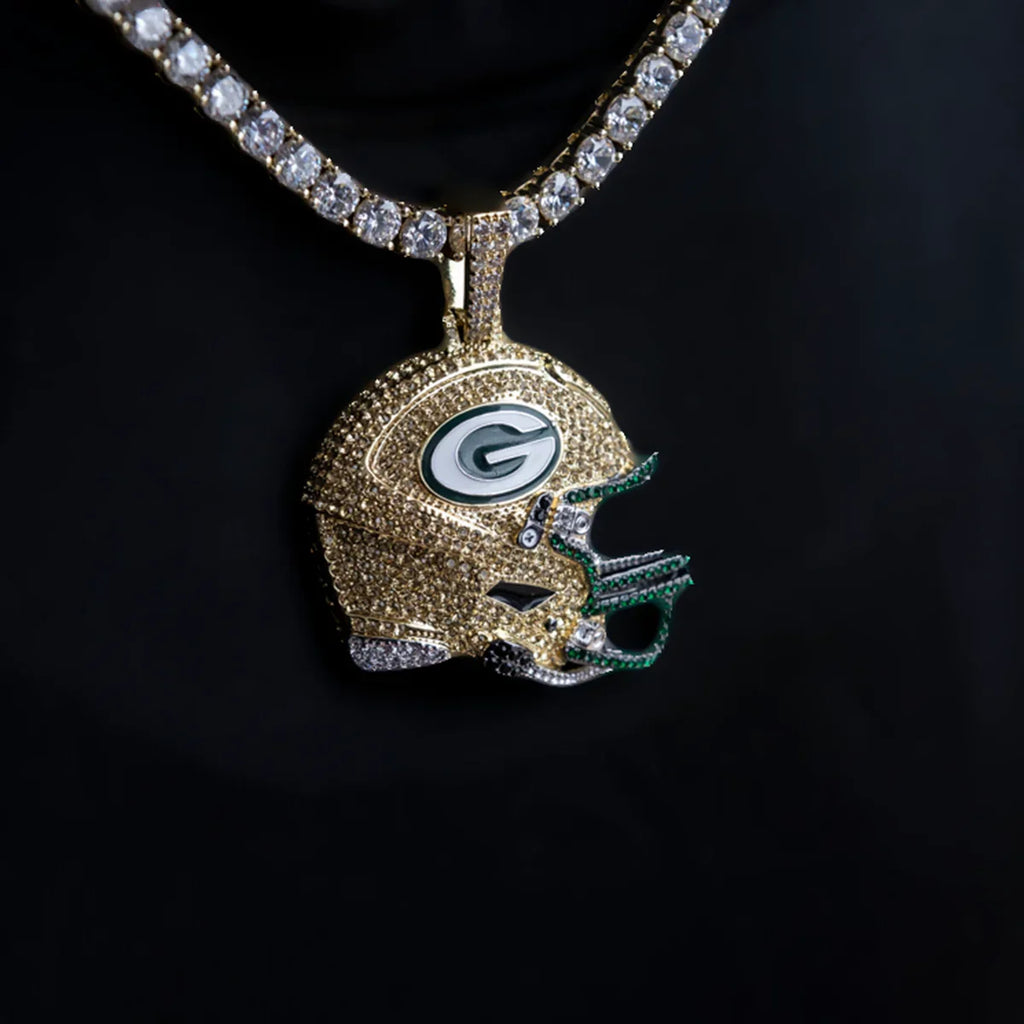 2025 Green Bay Packers Team Helmet Pendant - Gold