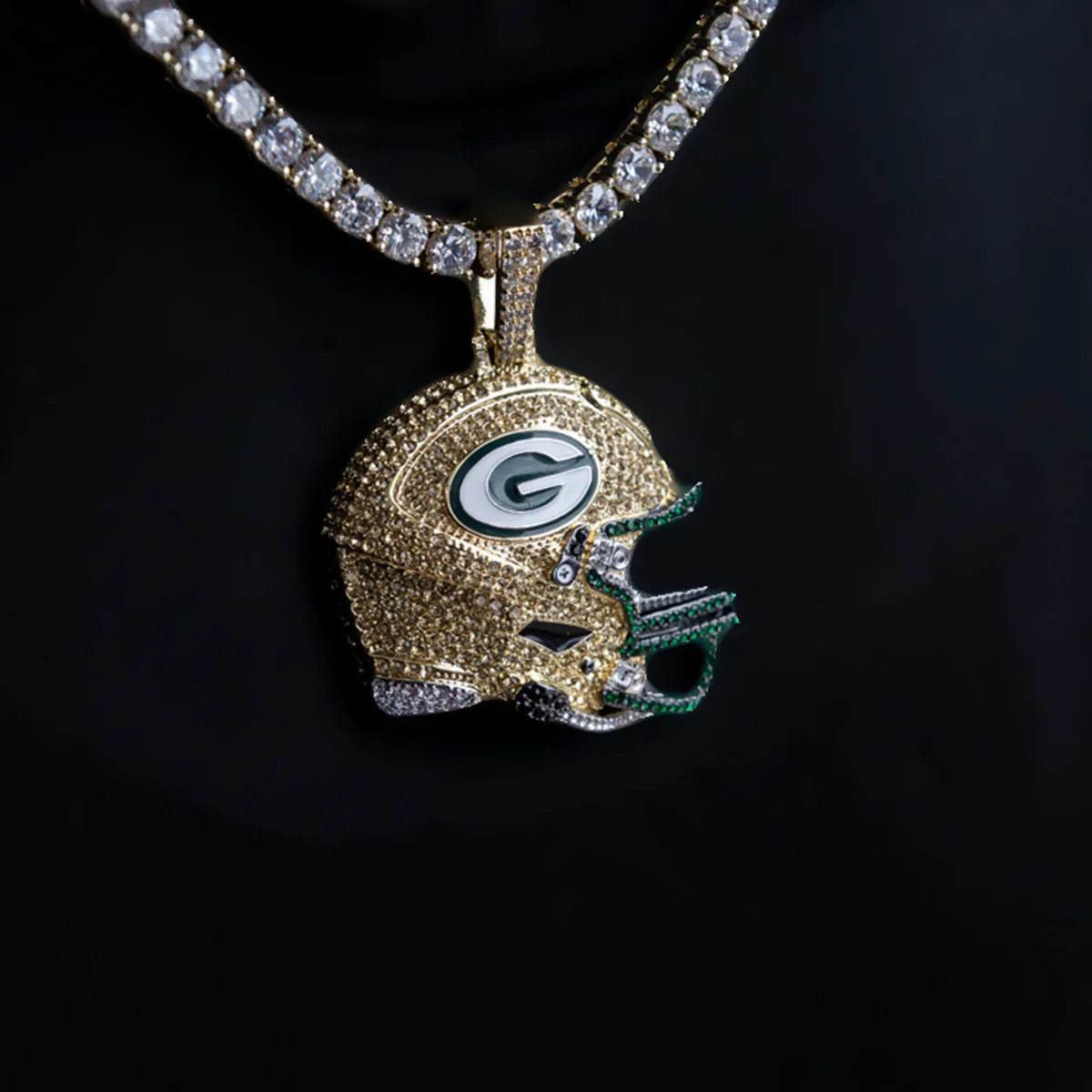 2025 Green Bay Packers Team Helmet Pendant - Gold