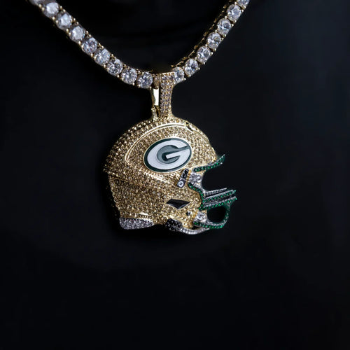 2025 Green Bay Packers Team Helmet Pendant - Gold
