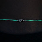 Emerald Diamond Micro Tennis Chain