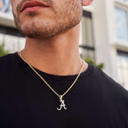 Alabama Crimson Tide Official NCAA Micro Logo Pendant - Yellow Gold