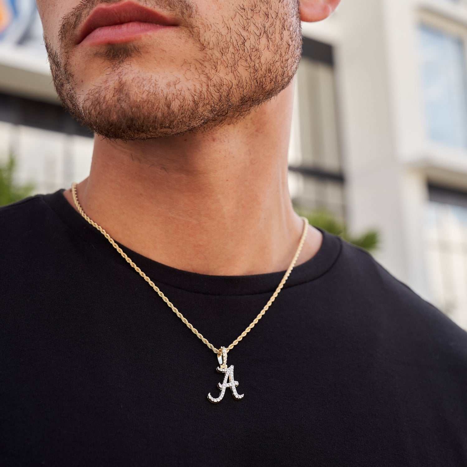 Alabama Crimson Tide Official NCAA Micro Logo Pendant - Yellow Gold