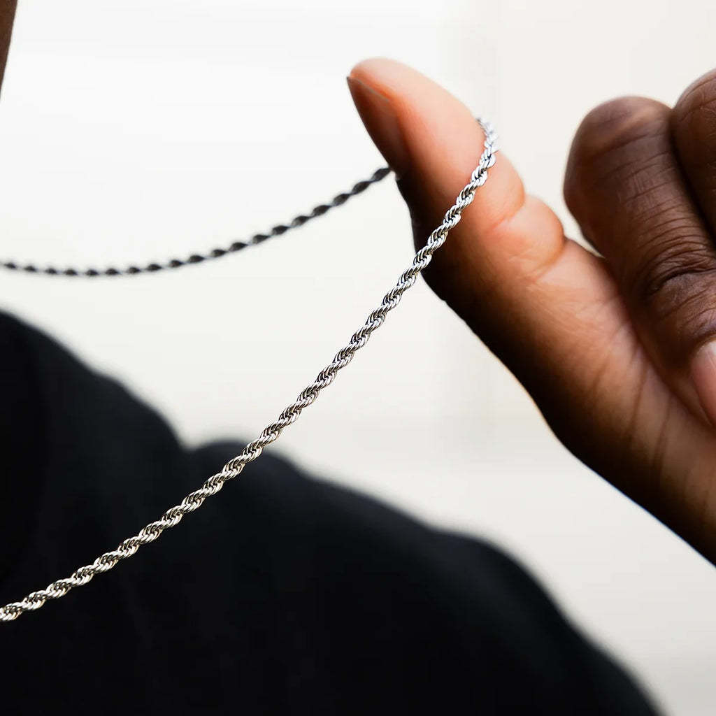 Rope Chain in White Gold - 2mm