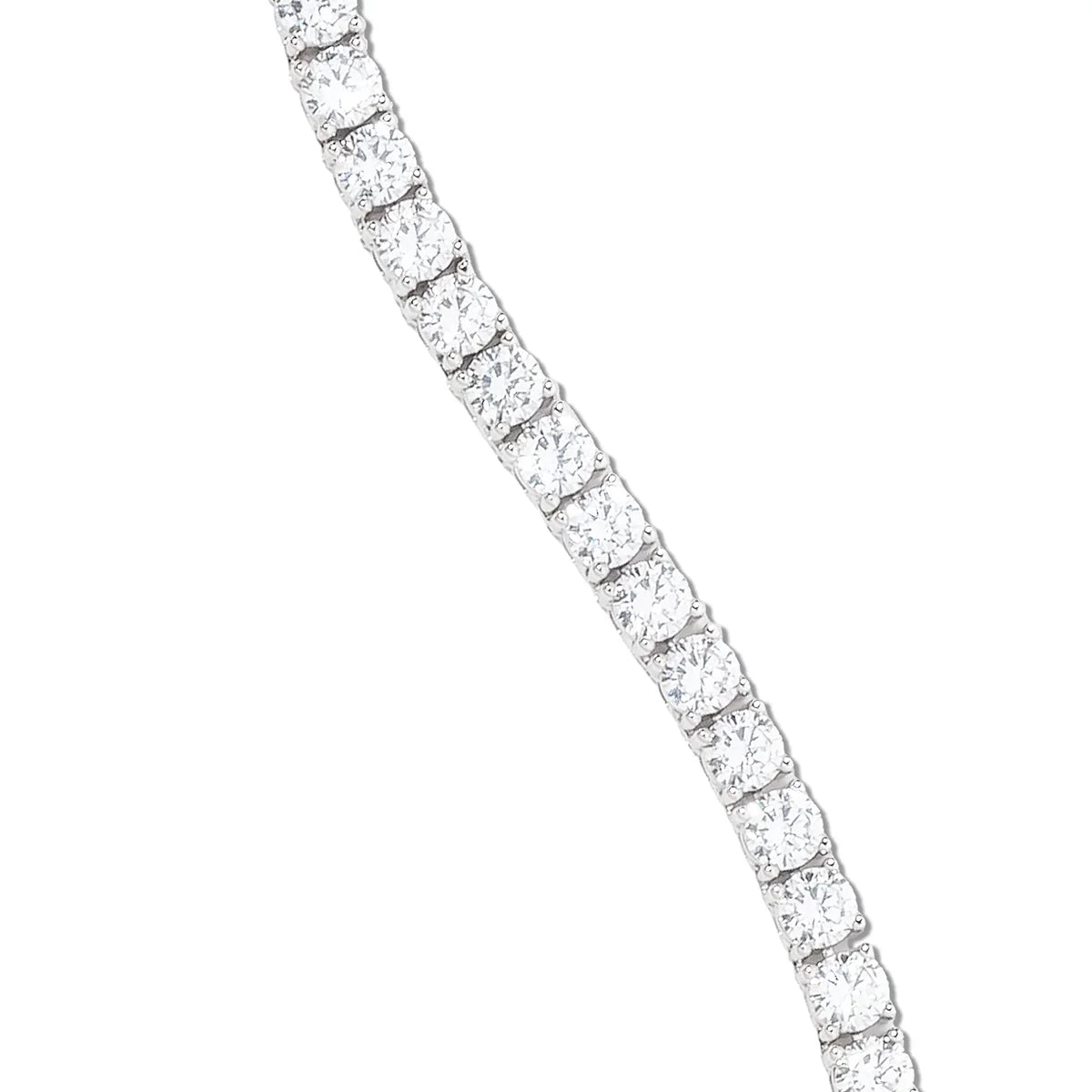 Diamond Tennis Chain in White Gold- 5mm
