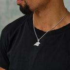 Carolina Panthers Official NFL Micro Logo Pendant in White Gold
