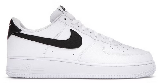Force 1 Low '07 White Black Pebbled Leather